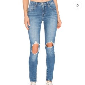 Levi’s high rise skinny ripped jeans 721